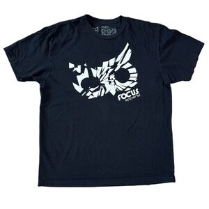 Y2K Focus Apparel Shattered Owl Black Graphic Tee Mens Size Large